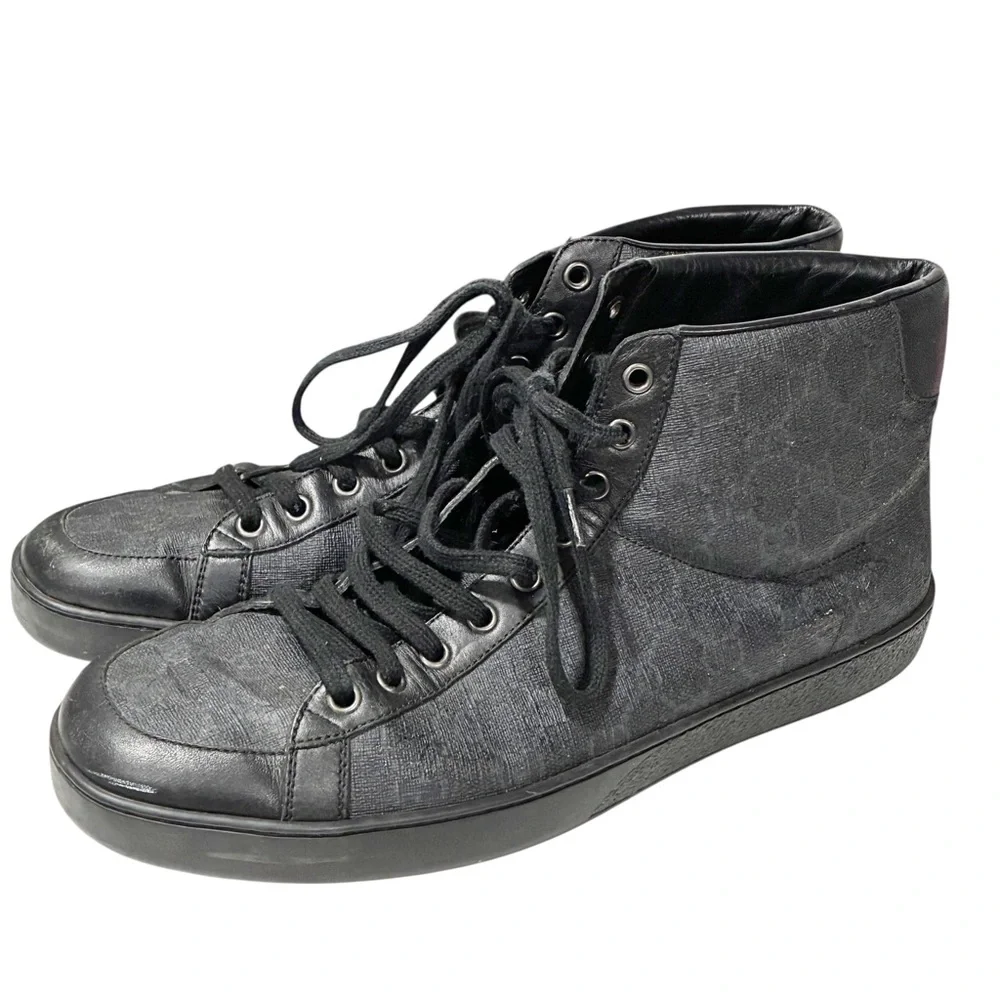 Gucci Men’s Guccissima GG Supreme Brooklyn High-Top Sneakers‎ Size 10